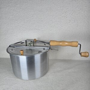 The Genuine Whirley Pop Perfect Popcorn Maker Popper Hand Manual Crank Vintage